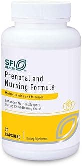 SFI Health Klaire Labs Prenatal & Nursing Multivitamin - Postnatal & Prenatal Vitamins for Women with Iron - Complete Nutritional Support During Preconception, Pregnancy & Breastfeeding (90 Capsules)