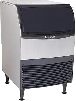 Scotsman UN324A-1 Undercounter Nugget-Style Ice Maker Machine with Bin, 340 lb Daily Production, 80 lb Storage, Stainless Steel, 115V, Air-Cooled Commercial Ice Producer