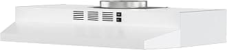 Range Hood 30 inch Under Cabinet Range Hood with 2 Speed Exhaust Fan,Ducted/Ductless Convertible,Rocker Button Control,300 CFM, White Vent Hood Aluminum Filter Included