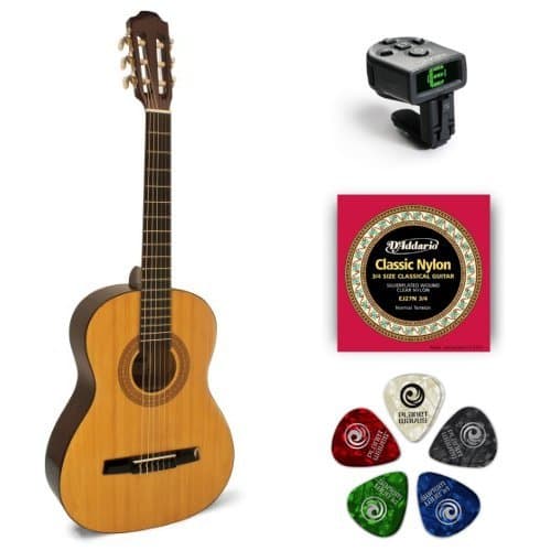 Hohner HC03 3/4 Sized Classical Nylon String Guitar - Beginner Bundle
