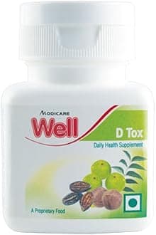 Well D Tox Body Cleansing Detoxification Natural Weight Management Supplement - Pack of 60 Veg Tablets