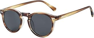 Vintage Polarized Sunglasses for Men Round Sunglasses UV400 Protection Retro Hand-crafted Acetate Frame