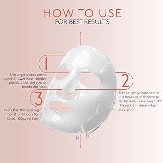 WILDGLOW Korean Glass Skin Bio-Collagen Overnight Face Mask for Deep Hydration, Pigmentation, Anti-Aging & Pore Minimizing | Hyaluronic Acid, Niacinamide, Vitamin E & Centella | Pack of 4