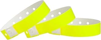 500 WristCo Neon Yellow Plastic Wristbands for Events – Extended Wear, Secure Snap Prevents Reuse – Premium-Grade Bracelets for Hospital & Medical ID, Party & VIP Identification