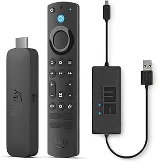 Fire TV Stick 4K Max with USB Power Cable (eliminates the need for AC adapter)