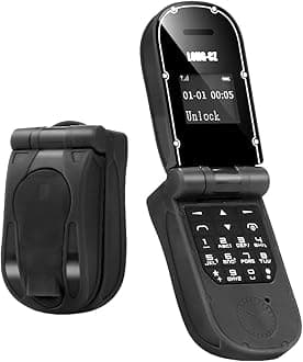 LONG-CZ Plastic Flip Phone Smallest Mobile Phone J30, Mini Wireless Dialer, Bluetooth Tiny Headset Nest Model With Voice Changer Plastic Flip Mini Mobile Phone (black)