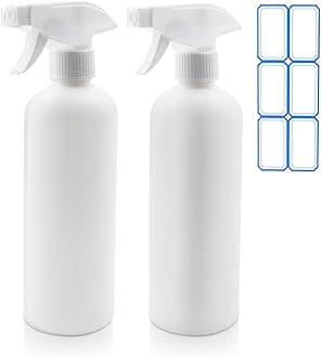 2 Pack of 16.4oz (500ml) Plastic Spray Bottles – Leak Proof, Adjustable Nozzle, Empty Spray Bottles for Cleaning Solutions-Squirt Bottles for Plants, Pet, Vinegar, BBQ
