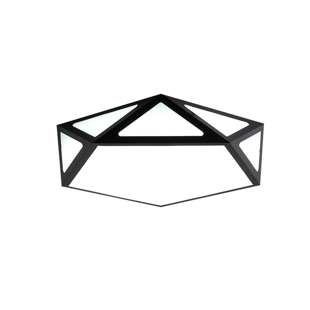 Morden LED Ceiling Lamp Dimmable with Remote Control Light Adjustable Luminous Geometric Metal and Acrylic Living Room Dining Kitchen Bedroom Study Indoor Lighting Ø52*10CM 24W 1680LM