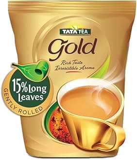 Tata Tea Gold 1kg, Premium Assam Teas With Gently Rolled Aromatic Long Loose Leaves, Rich & Aromatic Chai, Black Tea