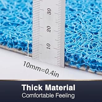 Asvin Soft Textured Bath, Shower, Tub Mat, 24x32 Inch, Phthalate Free, Non Slip Comfort Bathtub Mats with Drain, PVC Loofah Bathroom Mats for Wet Areas, Quick Drying