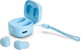 Wireless Earbuds for Small Ears, Cute Color Ear Buds for Kids & Women, 2.5g Ultra-Light, Coin-Sized Charging Case, Bluetooth 5.4 Earphones for Workout &Outdoor, Laptop Pad Phones Compatible, Blue