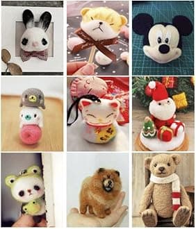 Carded Lambs Wool Stuffing Batting for Needle Felting, Knitted Toys, Crafts, Bright Creations, Pillow Filler, Stuffed Animals, Cushions,Super Clean Fine, Natural White(2lb)