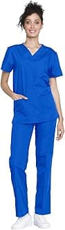 Cherokeewomens Unisex Scrub Top and Scrub Pant Set Medical Scrubs Set