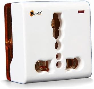 6A to 16A | 5A to 15A Converter Adapter | Universal Socket with Indicator | 6a to 16a Converter Plug | 16 Amp Socket | Converts Small to Big Plug for AC, Geyser, Microwave, Fridge & More