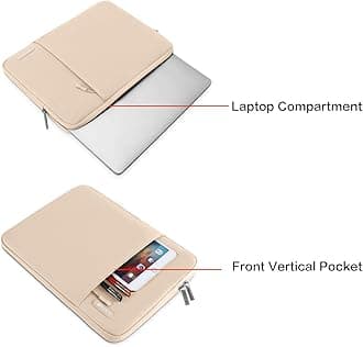 MOSISO Laptop Case 13 inch, 13 inch Laptop Sleeve Compatible with MacBook Air M4 M3 M2 M1 2025-2018 / Pro M2 M1 2025-2016, Polyester Vertical Computer Sleeve Bag with Pocket, Apricot