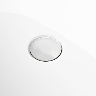 47" Acrylic Freestanding Bathtub Contemporary Soaking Tub, White Bathtubs, Oval Shape Free Standing Bath Tubs With Chrome Overflow and Pop Up Drain