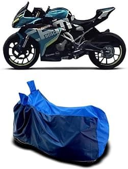 DUFFEL-Two Wheeler Bike Body Cover Compatible for Cfmoto 250sr Bs6 Heat Protectio/UV-Rays/Birds Dropping/DustProof/Waterproof All Variants [Nevay Blue]