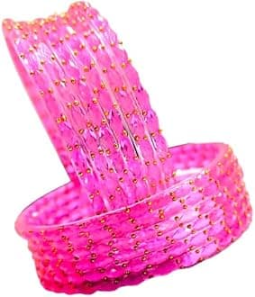 Rain Drop Glass Bangles Set For Women And Girls | Light Weight Bangles | Traditional Transparent Fancy Glass Chudi Set for Wedding, Party (12 Bangles)