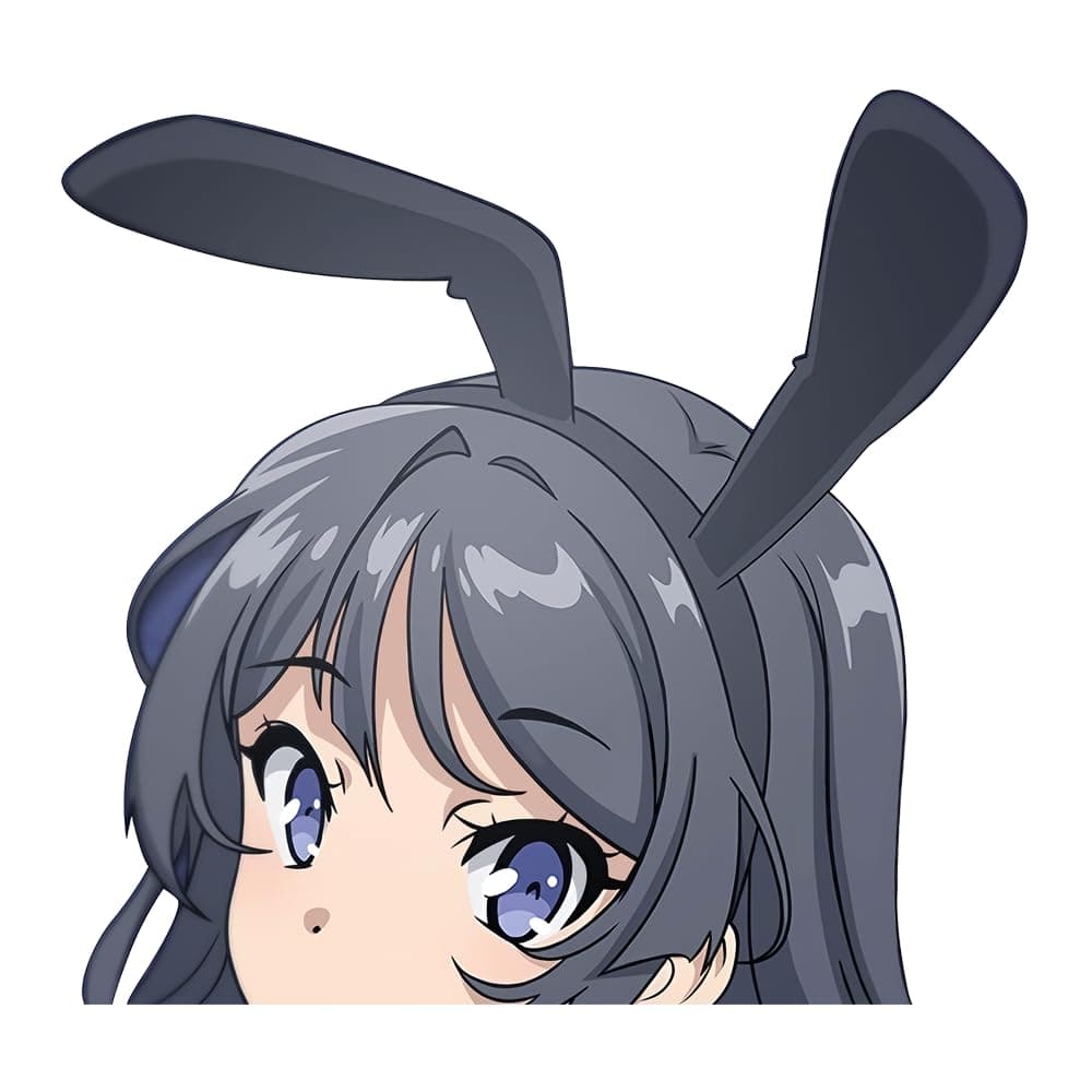 5.1 Inch Anime Car Sticker Mai Sakurajima Peeker Waterproof Auto Accessories Decal for Bumper Window Laptop Trunk