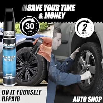 Silver Rim Touch Up Paint - Car Wheel Repair Kit Curb Rash, Gloss or Matte Black Rim Touch Up Paint, Quick And Easy Wheel Scratch Repair Kit, Wheel Repair Kit Curb Rash (Silver)