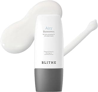 BLITHEAiry Sunscreen Ultralight sun protection - Korean Sunscreen for Tone Correction, Matte finish, Sebum Control SPF 50+ PA++++ (1.69oz)