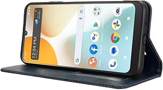 Jiajihua Cover Compatible with LG Wing 5G Case PU Leather Flip Kickstand Wallet Card Slot Magnetic Closure Blue