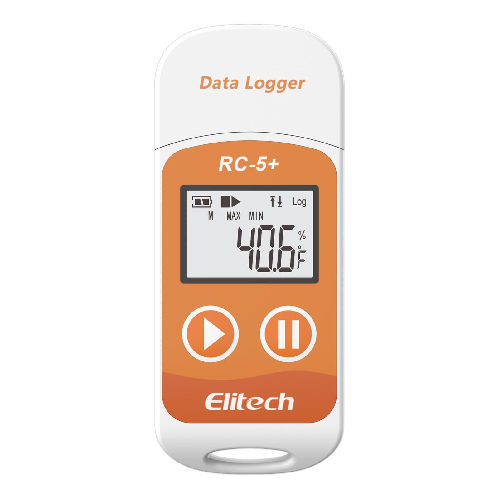 Default Fahrenheit RC-5+ Digital PDF USB Temperature Data Logger Reusable Recorder Range -22℉~158℉ Refrigerator Temperature Monitor 32000 Points Auto-generated PDF & CSV Report