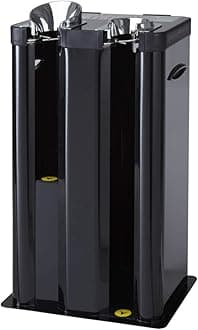 Automatic Wet Umbrella Wrapper Packing Machine, Bags Dispenser Holder, Double Slots, EGI Special Color Coating, 200 Long Bags and 200 Short Bags Included (Black)