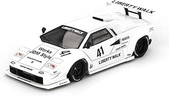 Diecast Model Car Compatible for Lamborghini Countach LB-Works Red Limited Edition Mini GT 1:64 Scale MGT01100 (White)