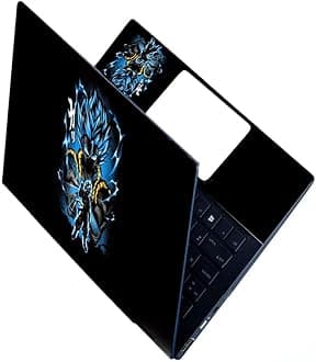 Full Laptop Skin Stickers Bubble-Free HD Quality Sticker for Laptops Upto 15.6" (Dustproof|Waterproof|Scratchproof|Reusable) - Goku BL FL1