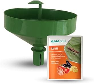 Tomato Leafminer Lure Combo Pack - Pheromone Lure for Tomato Leafminer (Tuta absoluta) & Insect Water Trap | Pack of 10 Lures & 10 Traps