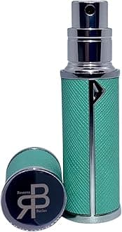 Perfume Atomiser, UK Brand, Refillable & Travel Size Perfume Bottle, Leaking Proof, Bottom Pump, Luxurious Small women and men, 5ml (Caribbean Blue)