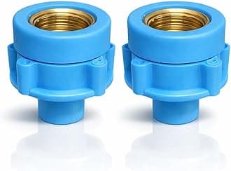 Sanavya® Washing Machine Tap Bush Adapter Connector for Angle Valve Inlet Hose Pipe-Leak-Proof Blue Tap Connector,Washing Machine Accessory (Angle Valve Adapter, 2)