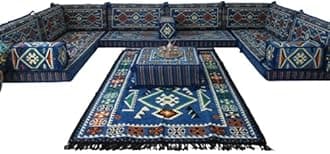 mysticalanatolia Arabic Majlis Sofa, Arabic Floor Seating, Arabic Couches, Arabic Jalsa, Balcony Floor Sofa, Arabic Living Room Furniture