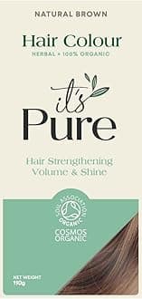 It's Pure Organics Organic Hair Dye - Herbal Hair Colour Natural Brown