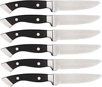 6 Set LONGHORN STEAKHOUSE Chop STEAK KNIFE ~New Knives ~ Kitchen Dining BBQ Meat Camping Hunting Fishing Long Horn House Home Restaurant Outdoor