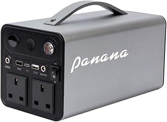 Panana Portable Power Station 333Wh (90,000mAh), 300W Pure Sine Wave Lithium Battery Backup, Solar Generator with AC/DC/USB-C, Emergency Power Supply for Camping Caravan Home Blackout Off-Grid