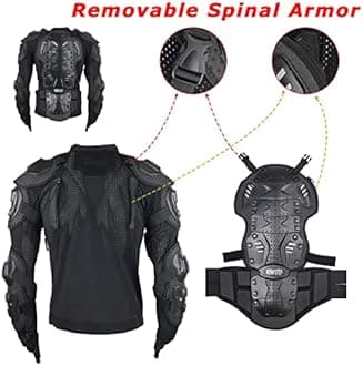 Motorcycle Protective Jacket Full Body Armor, Chest Spine Protection Dirt Bike Gear for Men Motocross MTB Racing