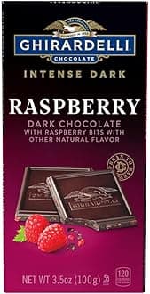 GHIRARDELLI Intense Dark Chocolate Bar, Raspberry, 3.5 Oz Bar