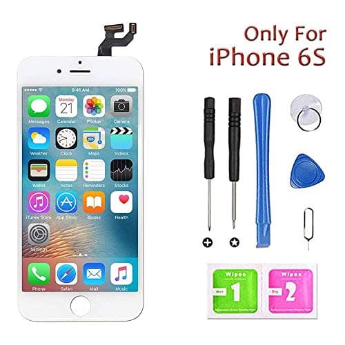iPhone 6s Screen Replacement 4.7" White,LCD Display & Touch Screen Digitizer with 3D Touch Full Assembly Set for iPhone 6s 4.7 inch with Repair Tool kit