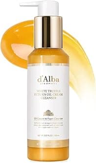 d’Alba Italian White Truffle White Truffle Return Oil Cream Cleanser, Vegan Skincare, Easy One Step Cleaser for Sebum & Makeup Removal, Hydrating Cleanser, for Sensitive Skin