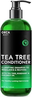 Tea Tree Conditioner, 16oz - Hydrating and Invigorating Natural Conditioner for Men & Women with Oily Hair and Dry Scalp, Enriched with Vitamin E, Coconut Oil, Silk Proteins, and Rosemary