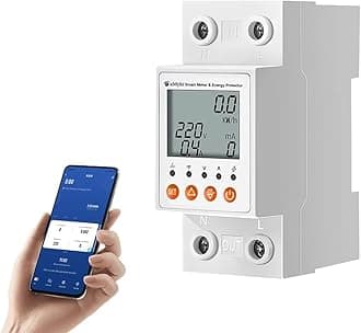 eMylo Single-Phase Smart Energy Meter 63A 80-400V - WiFi Electricity Monitor with Circuit Breaker & Leakage Protection, Tuya APP Remote Control for Home Apartment Factory