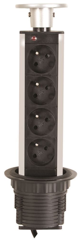 BLOC 4 PRISES ESCAMOTABLE