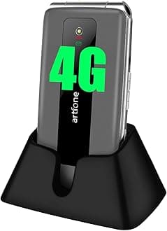 4G Unlocked Flip Mobile Phone for Seniors Big Button 4G Mobile Phone for Elderly | Time Reporting | SOS Button | USB Type C | Charging Dock | 2.4" Display | Torch