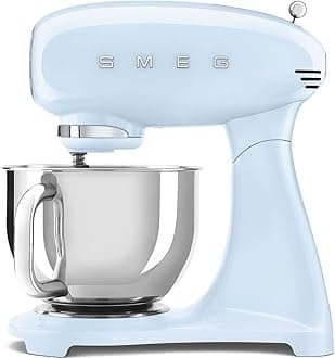SMF03PBUK Full Colour Stand Mixer, 50's Style, 10 Speed Settings, 800W, Pastel Blue
