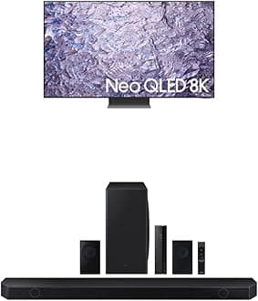 SAMSUNG 85-Inch Class Neo QLED 8K Mini LED Quantum HDR Smart TV with Ultra Slim Design, Dolby Atmos, Object Tracking Sound+, Q-Symphony 3.0, Alexa Built-in w HW-Q910B 9.1.2ch Soundbar