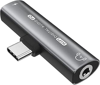 USB C Headphone Adapter, 2 in 1 USB C to 3.5mm Headphone Jack HiFi DAC with 27W Fast Charging Dongle Adapter Compatible for iPhone 15 15Pro 15promax,Samsung Galaxy S23 S22 S21 S20+ Note 20 Pixel 6/5