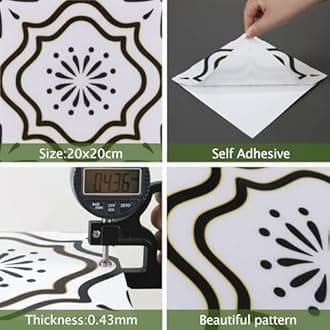 Elffloor Peel and Stick Floor Tiles Vinyl Flooring Self Adhesive Floor Tile for Bathroom Kitchen Living Room Yellow 20X20cm 70pcs Waterproof PVC Easy to Use