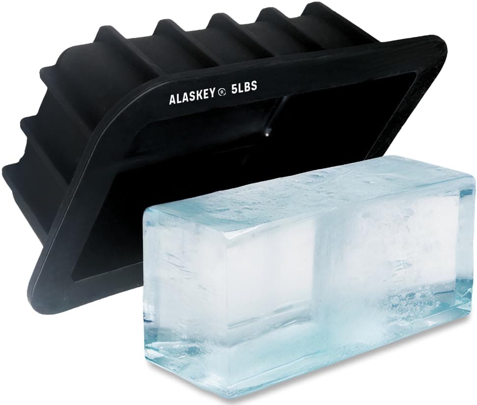 Extra Large Ice Block Mold 5 lbs (Single) | Create Perfect Reusable Ice Bricks | Professional Silicone Mold for Crafting Giant Ice Cubes, Ideal for Ice Baths, Coolers, Bartender Accessories